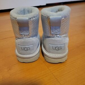 UGG Kids Glittery Silver Boots